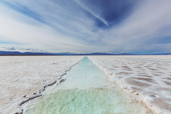 Jezero Salinas v Argentině — Stock fotografie