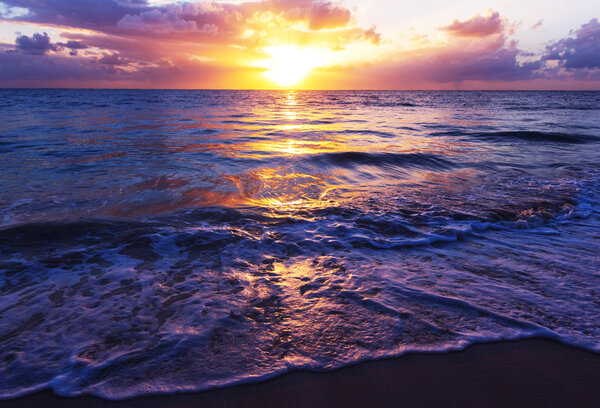 Морской закат Панорама
