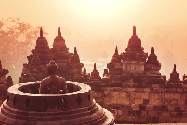 Templo de Borobudur, Indonésia . — Fotografia de Stock