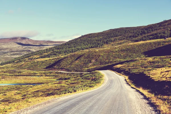 Droga w górach Norwegii — Zdjęcie stockowe