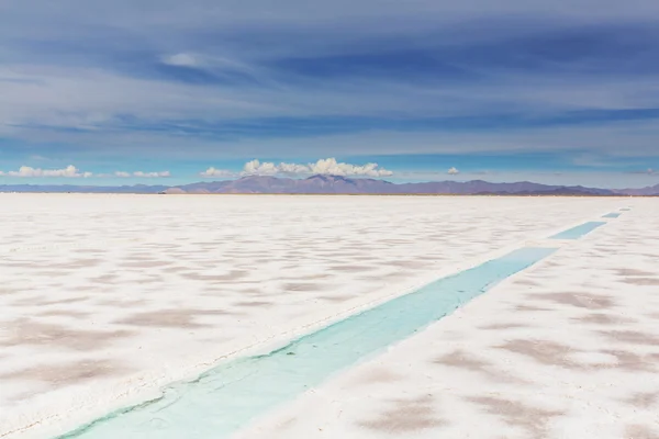 Salinas salt lake i Argentina — Stockfoto