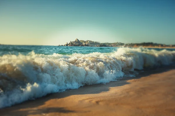 해변 배경 파 — 스톡 사진