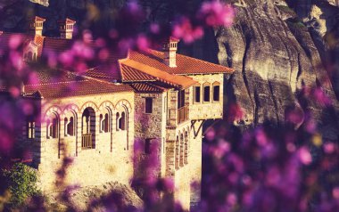 Yunanistan 'daki meteora manastırları.