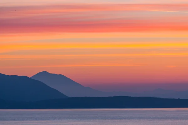 Prachtige zonsondergang van Griekenland — Stockfoto