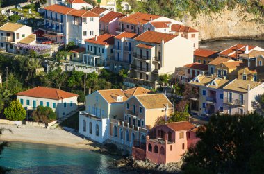 Yunanistan 'daki Assos köyü