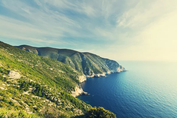 Littoral rocheux en Grèce — Photo