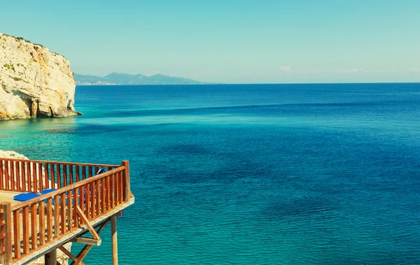 Zakynthos bela costa rochosa — Fotografia de Stock