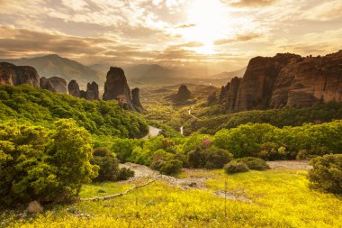 Meteora manzara Yunanistan