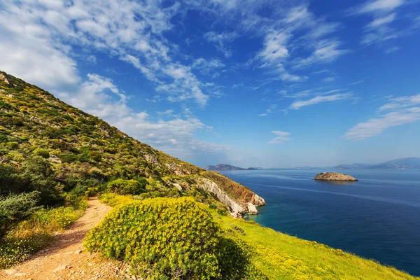 Littoral rocheux en Grèce — Photo