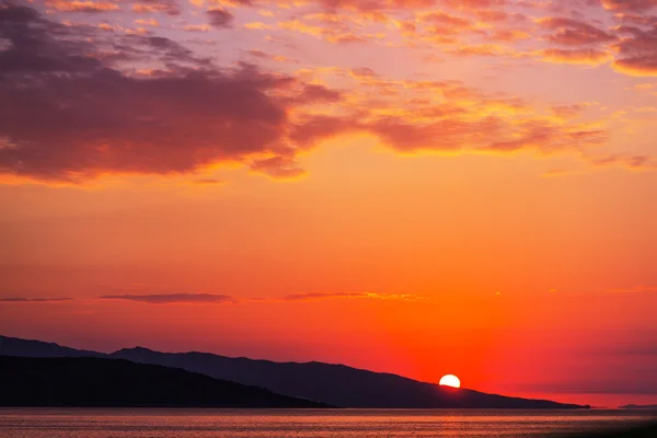 Belo pôr do sol do mar — Fotografia de Stock