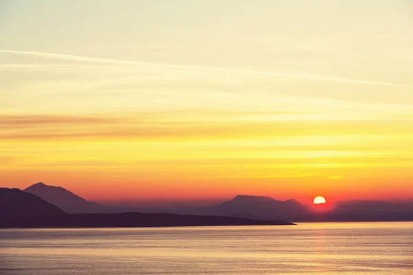 Bellissimo tramonto in Grecia — Foto Stock