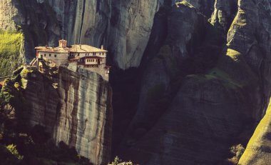 Meteora monasteries in Greece clipart