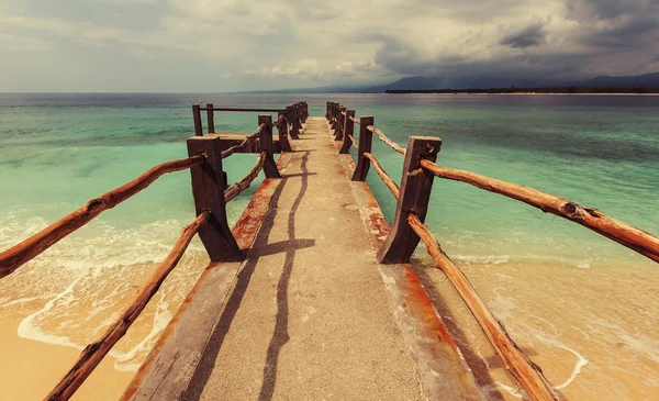 Tropisk strand i gili — Stockfoto