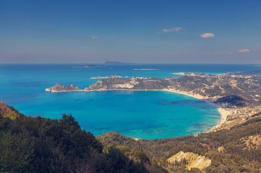 Corfu Island manzara Yunanistan.