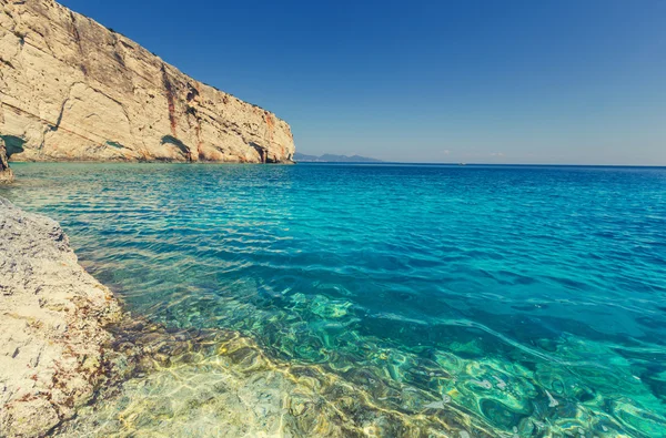 Skaliste wybrzeże wyspa Zakynthos — Zdjęcie stockowe