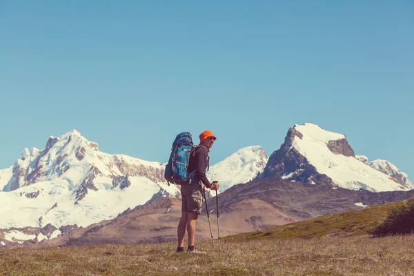 Férfi túra-Patagonia — Stock Fotó