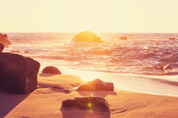 Mare spiaggia tramonto — Foto Stock