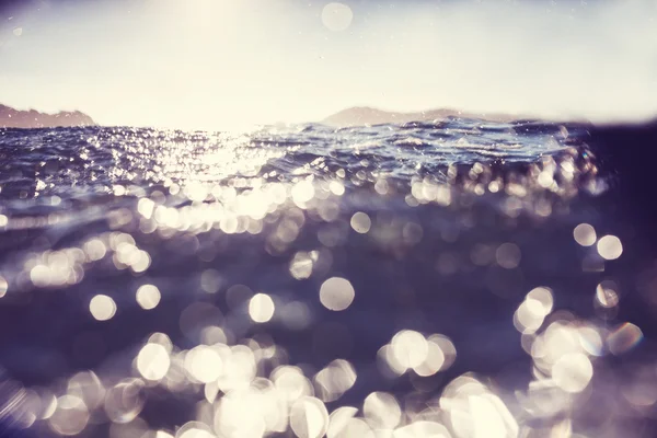 Ola en el agua de mar — Foto de Stock