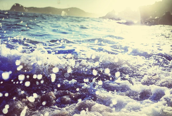 Ola en agua de mar — Foto de Stock