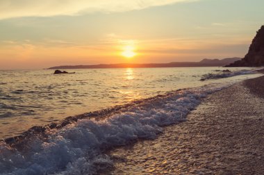 Deniz günbatımı arka plan