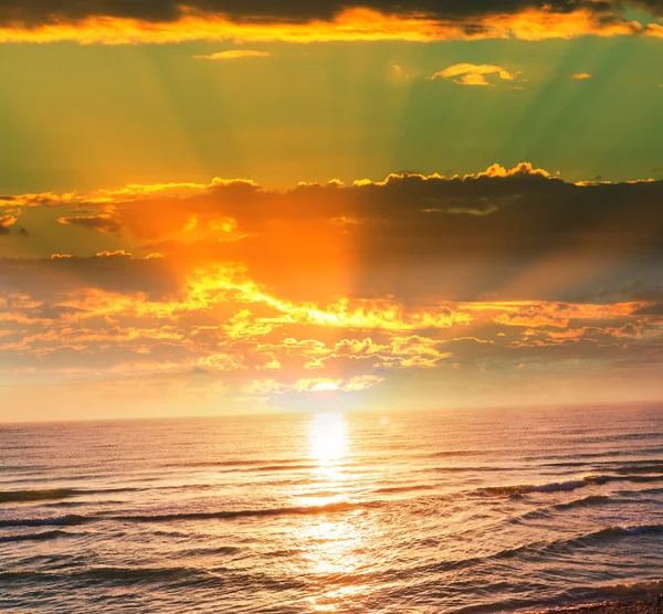Zee zonsondergang achtergrond — Stockfoto