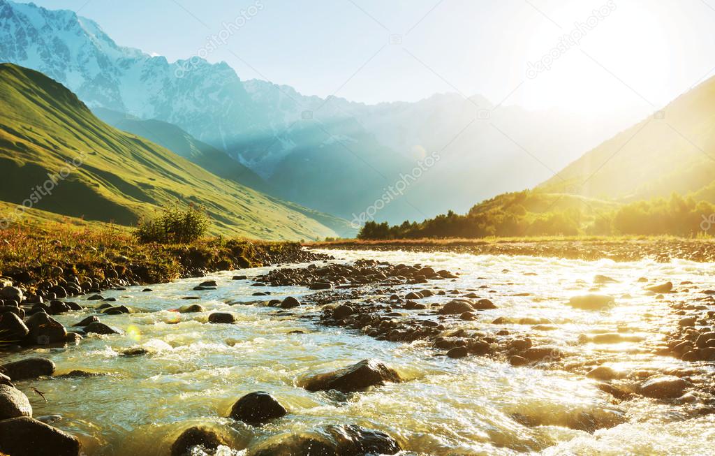 summer Mountain river