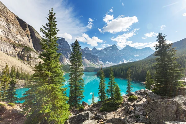 Beautiful Moraine lake — Stock Photo, Image