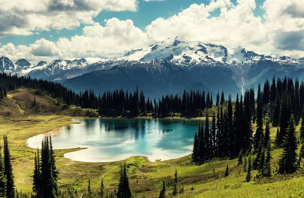 Lago e picco del ghiacciaio — Foto Stock