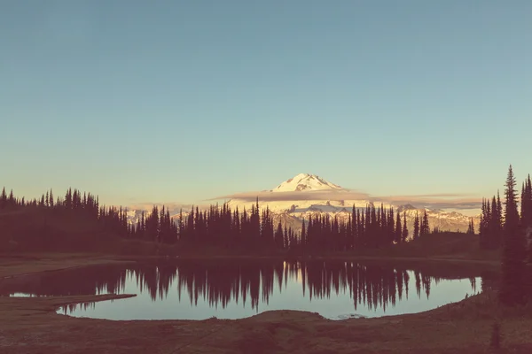 Lago y pico del glaciar — Foto de Stock