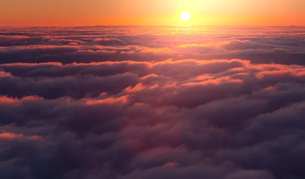 Hill above clouds — Stock Photo, Image