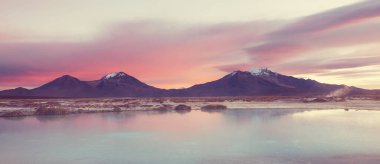 Atacama Çölü, Şili, Güney Amerika 'da Doğal Sıcak Bahar.
