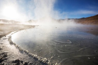 Atacama Çölü, Şili, Güney Amerika 'da Doğal Sıcak Bahar.
