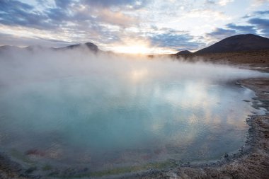 Atacama Çölü, Şili, Güney Amerika 'da Doğal Sıcak Bahar.