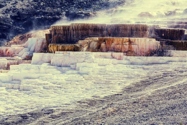 Mammoth hot springs — Stockfoto