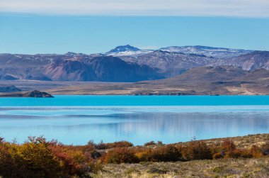 Arjantin, Güney Amerika 'daki Perito Moreno Ulusal Parkı' nda fantastik dağ manzaraları.