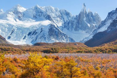 Patagonya dağlarında sonbahar sezonu, Güney Amerika, Arjantin