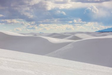 White Sands Ulusal Anıtı, New Mexico, ABD 'de alışılmadık doğal manzaralar