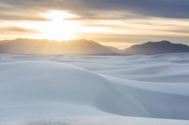 White Sands Ulusal Anıtı, New Mexico, ABD 'de alışılmadık doğal manzaralar
