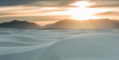 White Sands Ulusal Anıtı, New Mexico, ABD 'de alışılmadık doğal manzaralar