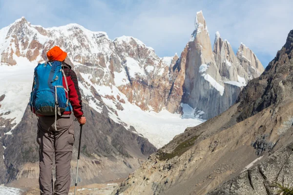 Man vandring i Patagonien — Stockfoto