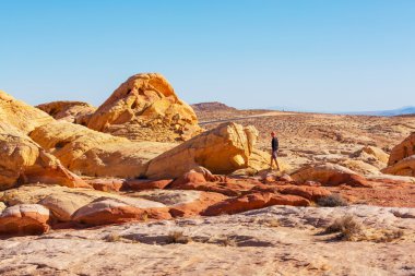 Adam seyahat üzerinde Vadisi, yangın Devlet Parkı