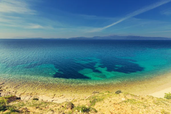 Littoral rocheux en Grèce — Photo