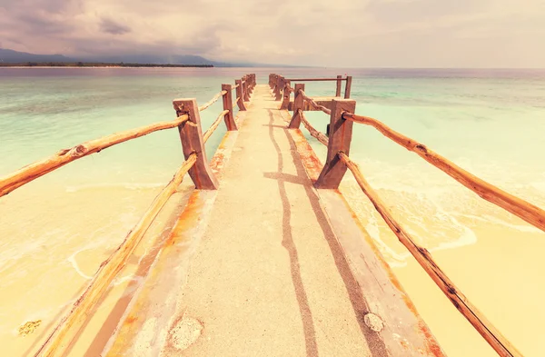 Tropisk strand i Gili – stockfoto