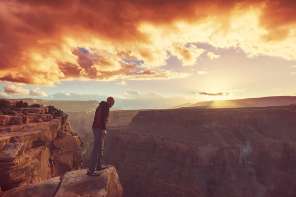 Wanderung im Grand Canyon — Stockfoto