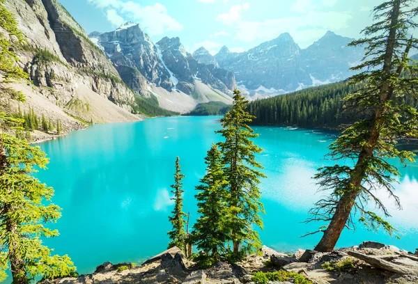 Lac Moraine dans le parc national Banff — Photo