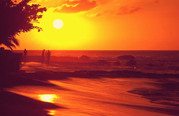 Zachód słońca w island na Hawajach — Zdjęcie stockowe
