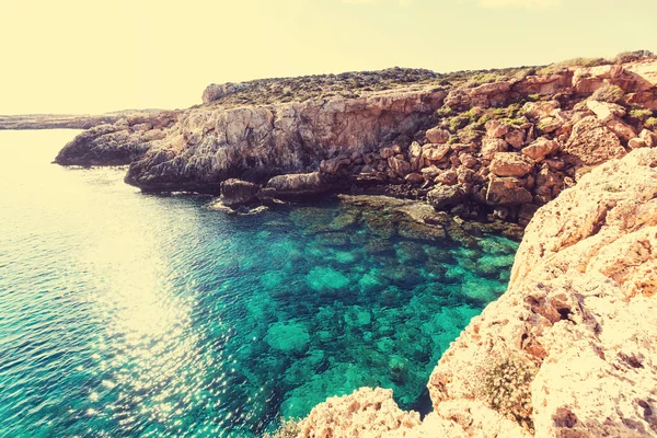 Riva del mare a Cipro — Foto Stock