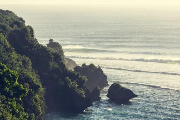 Puesta de sol en la costa de Bali — Foto de Stock