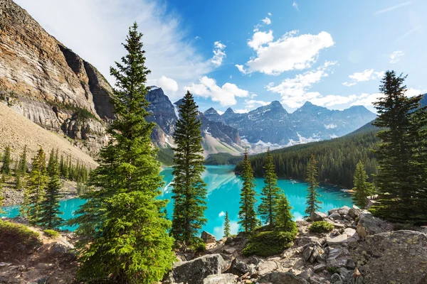 Gyönyörű moraine lake, Kanada — Stock Fotó