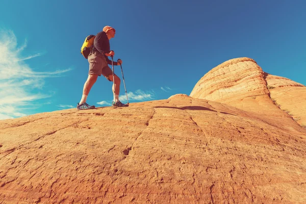 Utah adam uzun yürüyüşe çıkan kimse — Stok fotoğraf